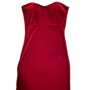 holiday velvet mini topless dress